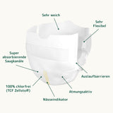 Scutece Bambo Nature pentru bebeluși, mărimea 0 (1-3 kg), 144 buc., cutie lunară | Scutece premium cu protecție îmbunătățită împotriva scurgerilor | Confort și libertate supreme pentru nou-născuți | Scutece testate dermatologic