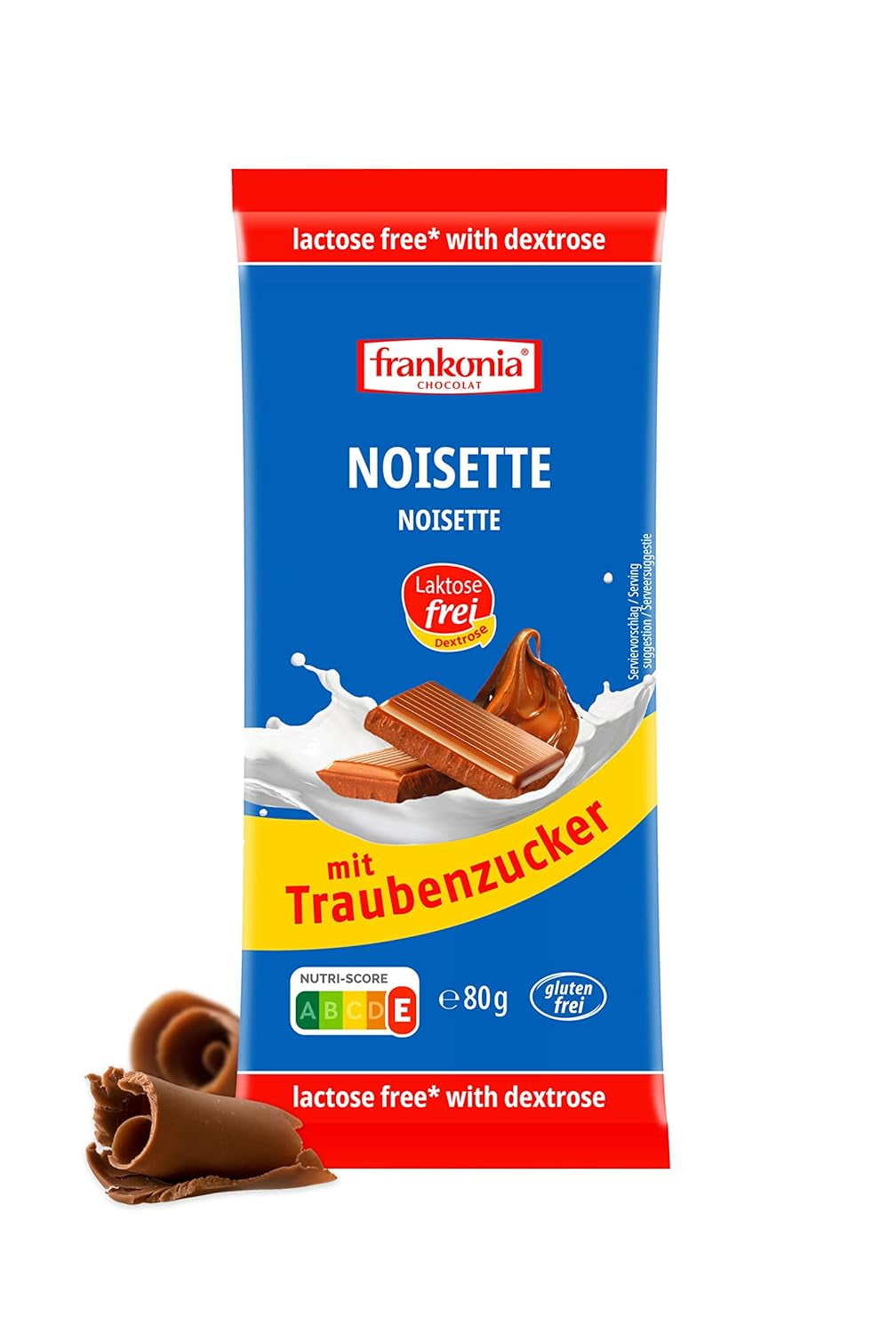 Frankonia Noisette cu ciocolată și dextroză, fără lactoză și gluten, 80 de grame