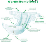 Scutece mini de unică folosință Bambiboo, prietenoase cu pielea, cu fibră moale de bambus și deschidere ombilicală - Scutece pentru nou-născuți - Scutece de unică folosință pentru nou-născuți - Protecție a pielii - Mărimea 2, 25 bucăți