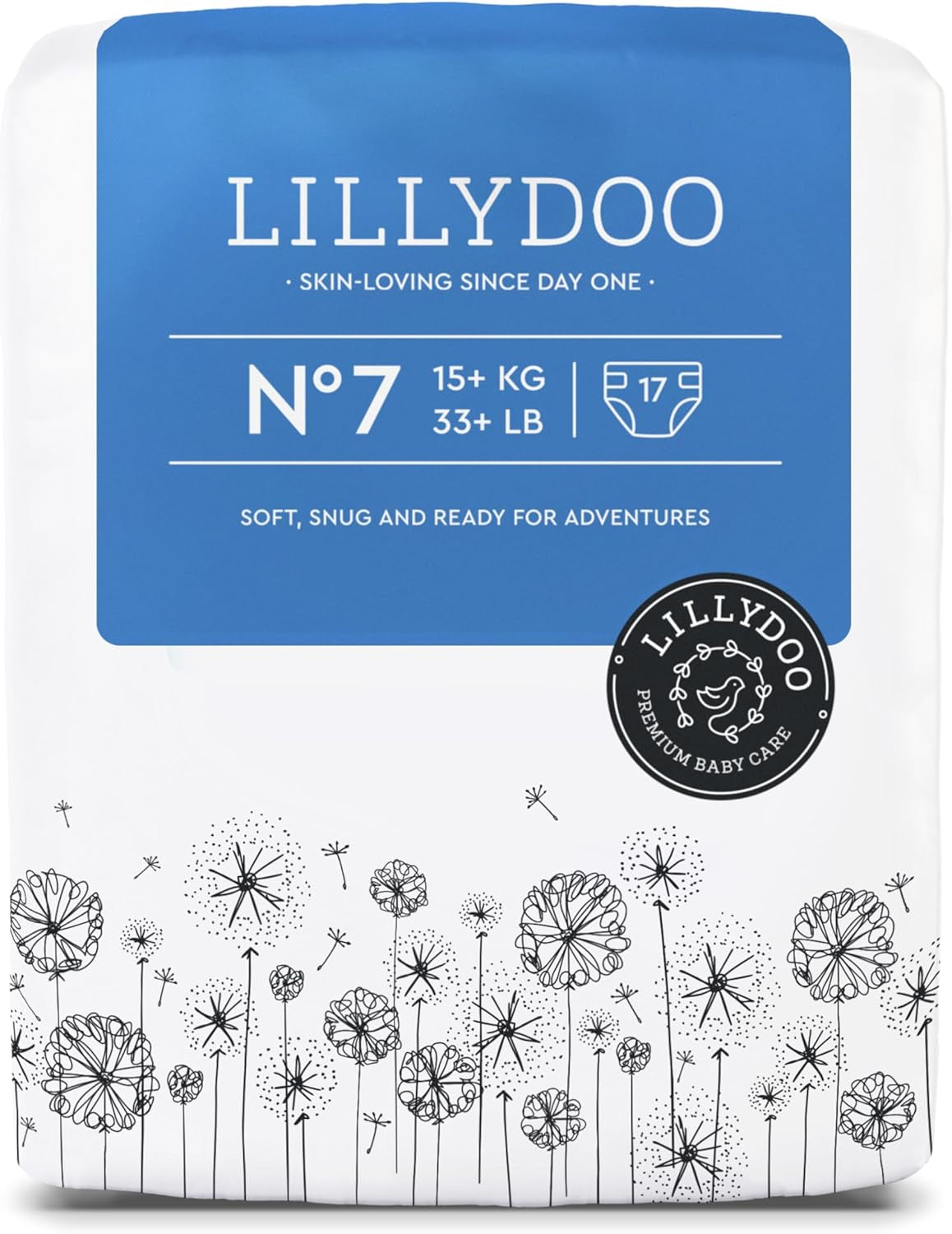 Scutece pentru bebeluși LILLYDOO prietenoase cu pielea - Mărimea 3 (6-10 kg), 29 de bucăți, protecție fiabilă împotriva scurgerilor, moi, fără parfum și fără loțiune pentru pielea sensibilă, testate dermatologic
