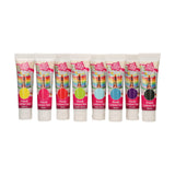 Set de 8 coloranți alimentari Funcakes cu gel: Colorant alimentar foarte concentrat pentru aluat, cremă, fondant, marțipan și aluat. 8 culori: galben, roz, roșu, verde deschis, albastru deschis, turcoaz, violet și negru. Halal.