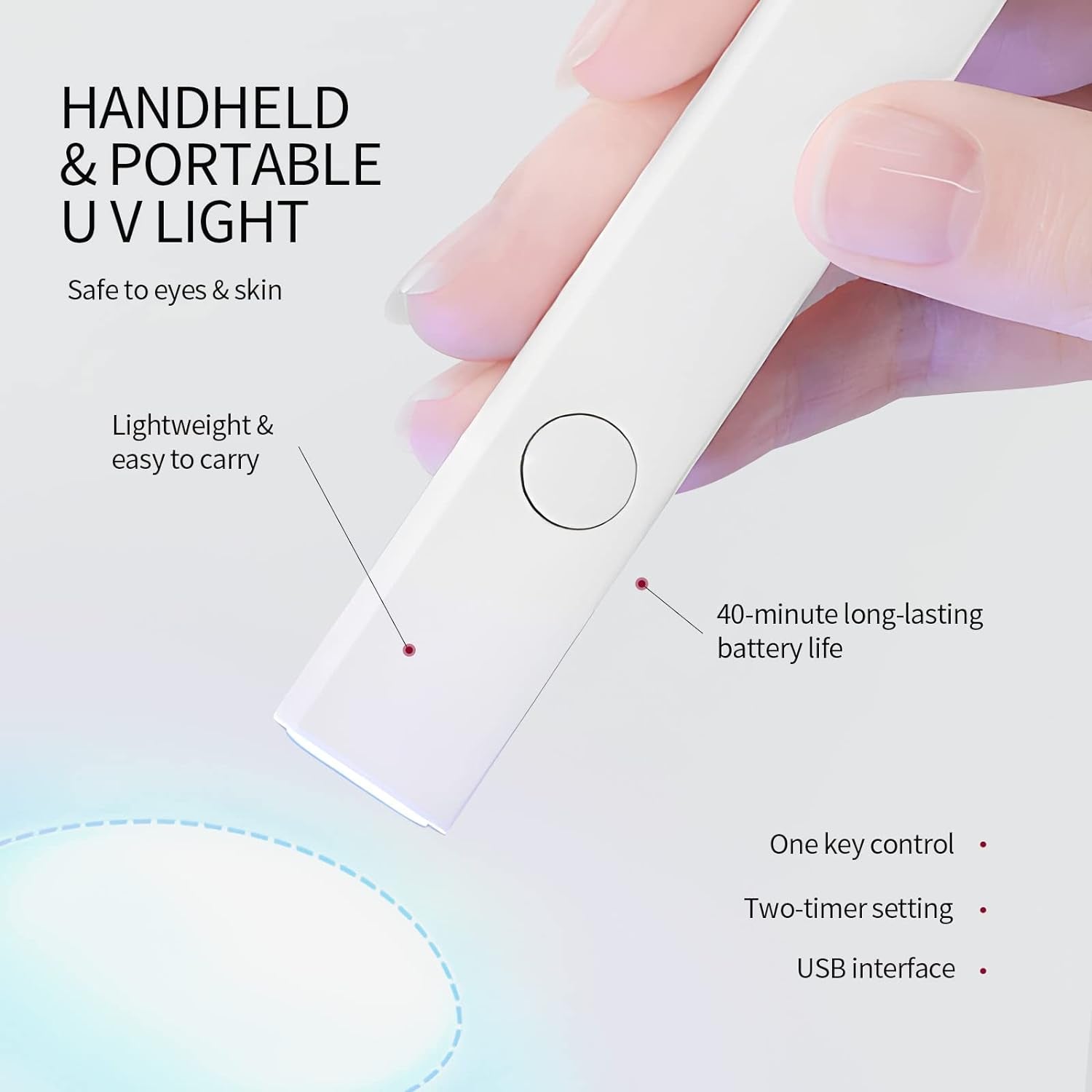 Saviland U V Lampe Für Gelnägel: Mini U V Lampe Für NägelSchützen Sie Die Haut Wiederaufladbar Klein LED Nagellack Trocknergerät Für Nagellack Aufbaugel Nail Tips Nagelkleber Geschenke Für Frauen