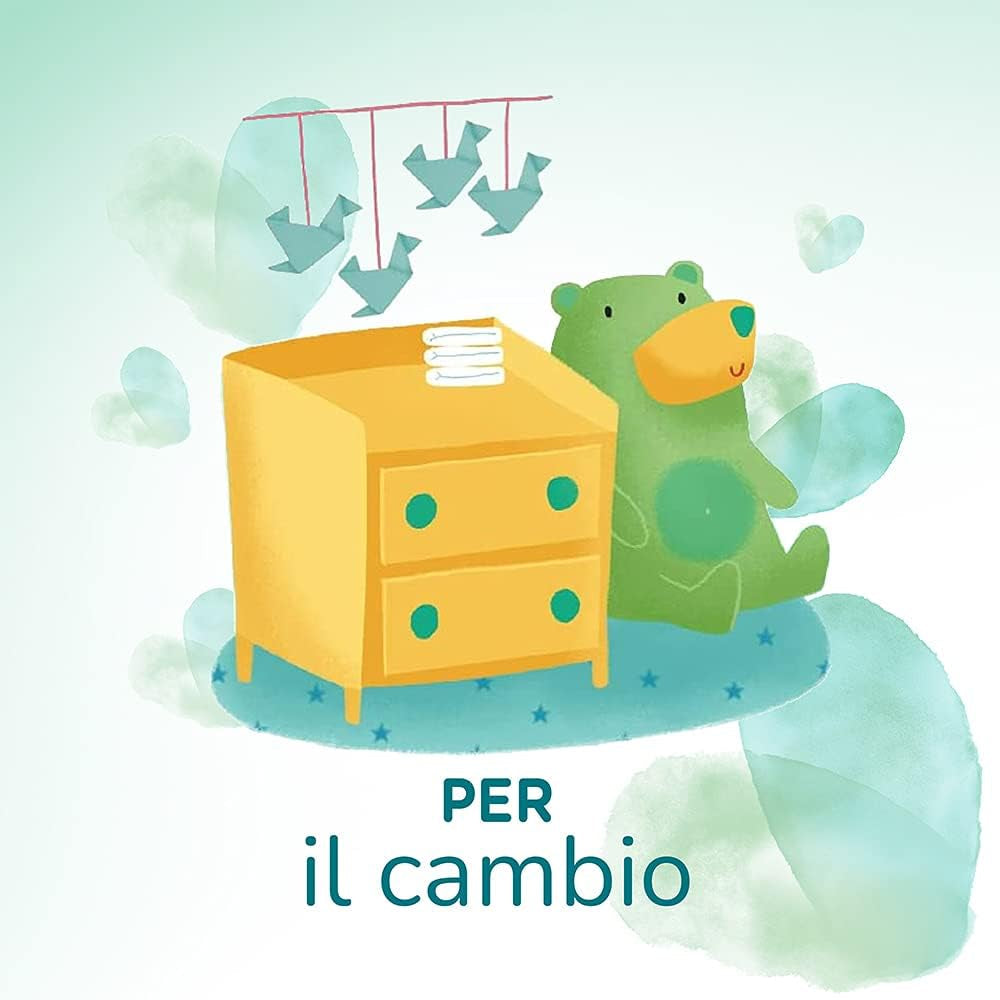 Șervețele umede Pampers Acqua Pura pentru bebeluși, 468 de unități (3 pachete) – 99% apă, 100% bumbac, 0% plastic, alcool și parabeni – șervețele demachiante ideale pentru pielea sensibilă, umede, fără ingrediente adăugate