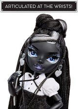 Rainbow High Shadow High Modepuppe – Shanelle Onyx – Schwarzes Haar, 28 cm Modepuppe mit Designer-Outfits, Geeignet für Sammler & Kinder von 6-12 Jahren
