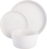 Set de veselă Sofia Coupe, serviciu pentru 4 persoane (12 piese), alb cu pete
