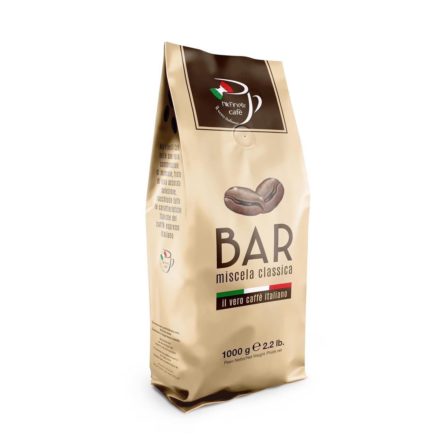 NIK CAFE’ – Amestec Classico – boabe de cafea prăjite. Excelența sa, cea robustă. 100% robustă
