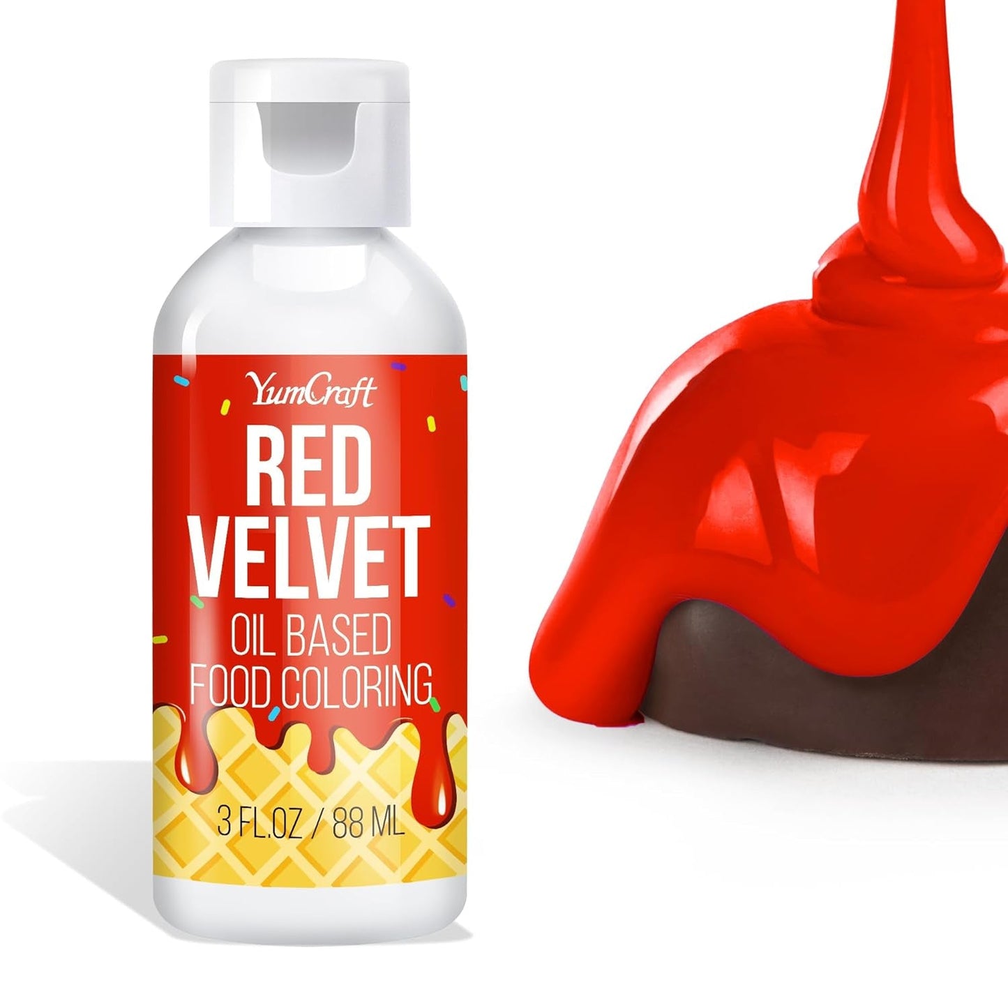 Colorant alimentar liposolubil - colorant alimentar pe bază de ulei pentru ciocolată, cremă de unt, bomboane, glazură - colorant alimentar concentrat pe bază de ulei pentru copt, gătit, fondant (alb, 88 ml)