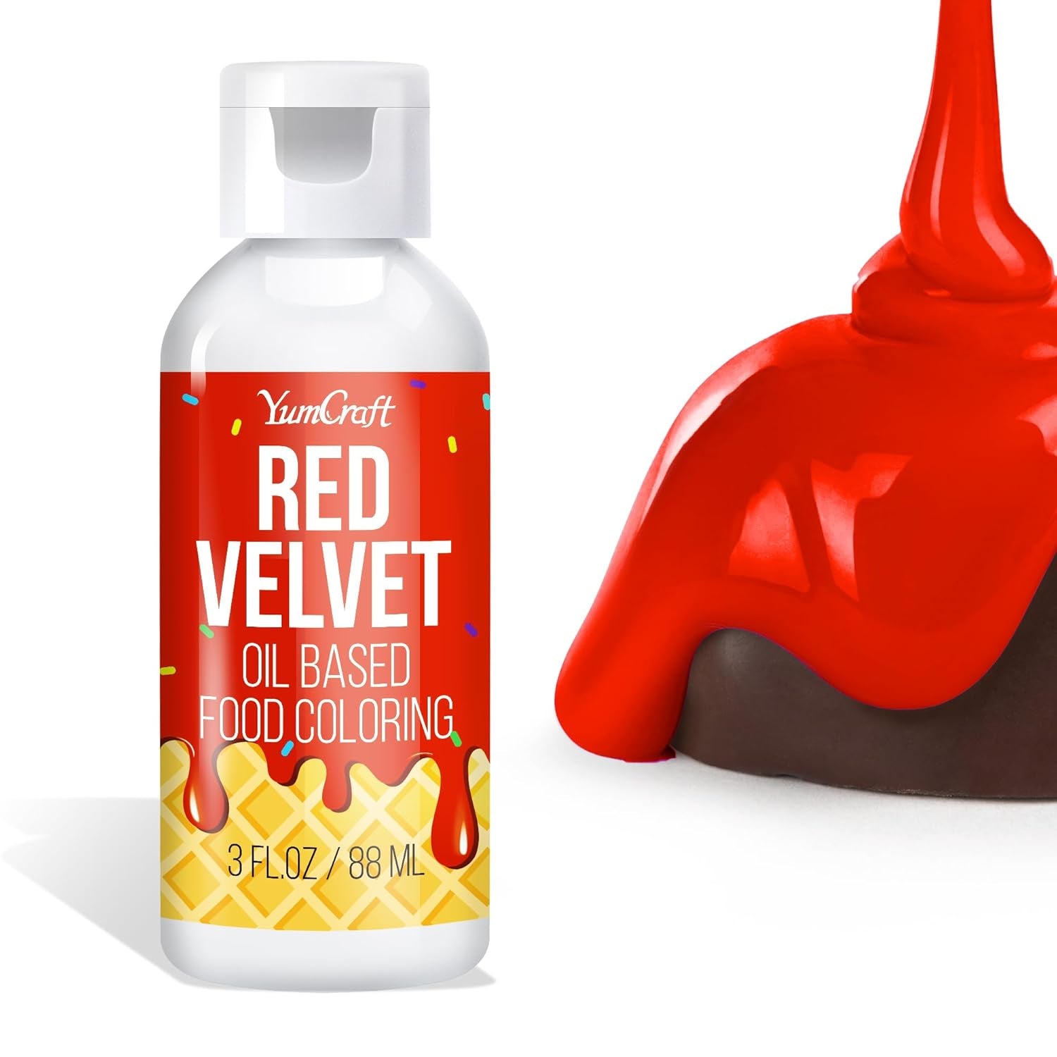 Colorant alimentar liposolubil - colorant alimentar pe bază de ulei pentru ciocolată, cremă de unt, bomboane, glazură - colorant alimentar concentrat pe bază de ulei pentru copt, gătit, fondant (alb, 88 ml)