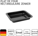 Zenker Ofenbackform (33 X 5 X 25 Cm) SPECIAL COOKING, Rechteckige Auflaufform Mit Emaille-Versiegelung, Backform Mit Extra Hohem Rand (Farbe: Schwarz), Menge: 1 Stück Matrite si tavi pentru copt Naty Shop
