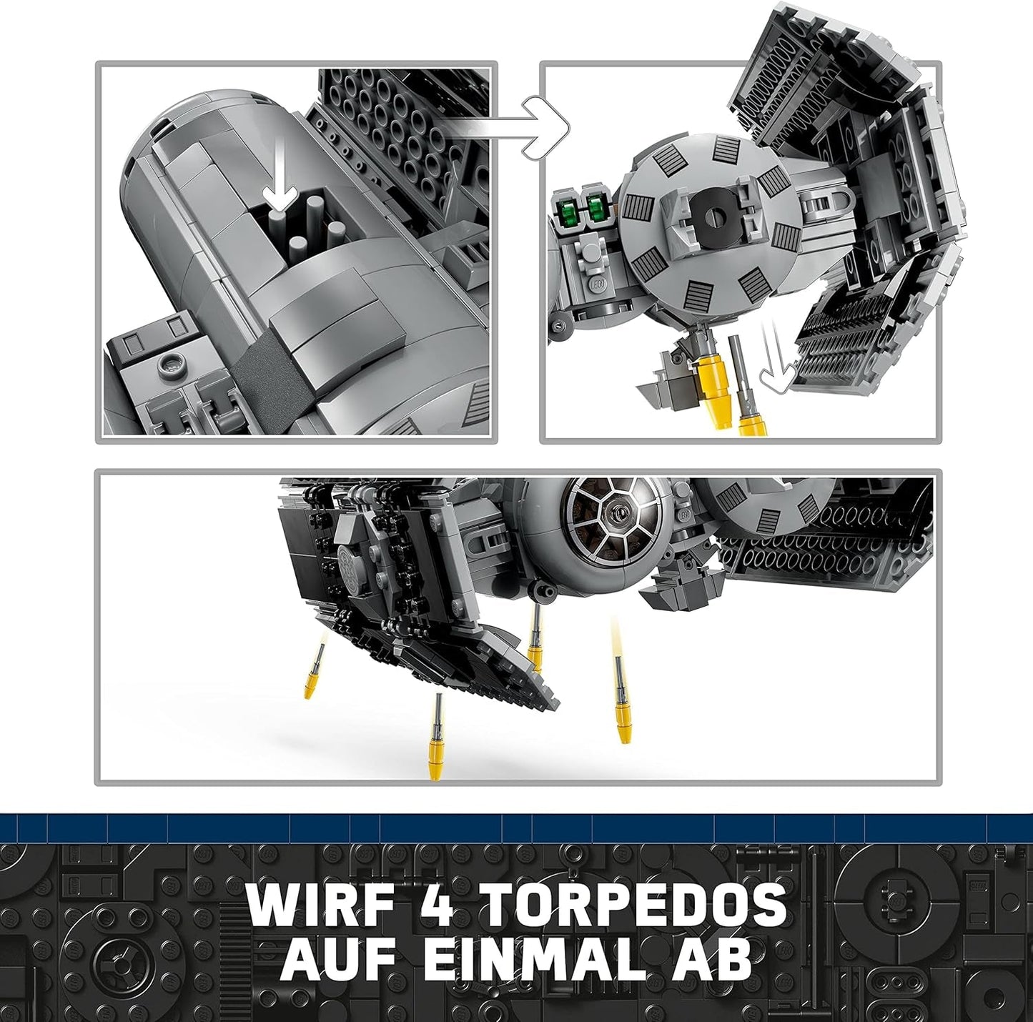LEGO Star Wars TIE Bomber Model Kit cu Darth Vader Minifigure cu Lightsaber și Gonk Droid, jucărie construibilă cu Starfighter ca un cadou 75347 Seturi de constructie Besuche den LEGO-Store