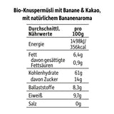 FRECHE FREUNDE KIDS, Bobs & DIKKAs Muesli crocant cu banană și cacao, muesli crocant cu ciocolată pentru copii, conținut scăzut de zahăr, fără aditivi, 100% vegan, 6 bucăți (6 x 280g)