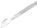 Împingător de cuticule și curățător de unghii, instrument profesional pentru manichiură/pedichiură, cu capete duble, oțel inoxidabil, perfect pentru cuticulele crescute excesiv, curăță sub/în jurul unghiei, îndepărtează oja