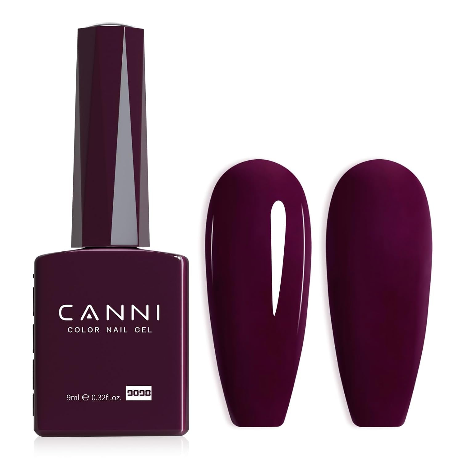 Ojă gel CANNI, semipermanentă, violet închis, ojă, gel UV, se detașează prin înmuiere, manichiură