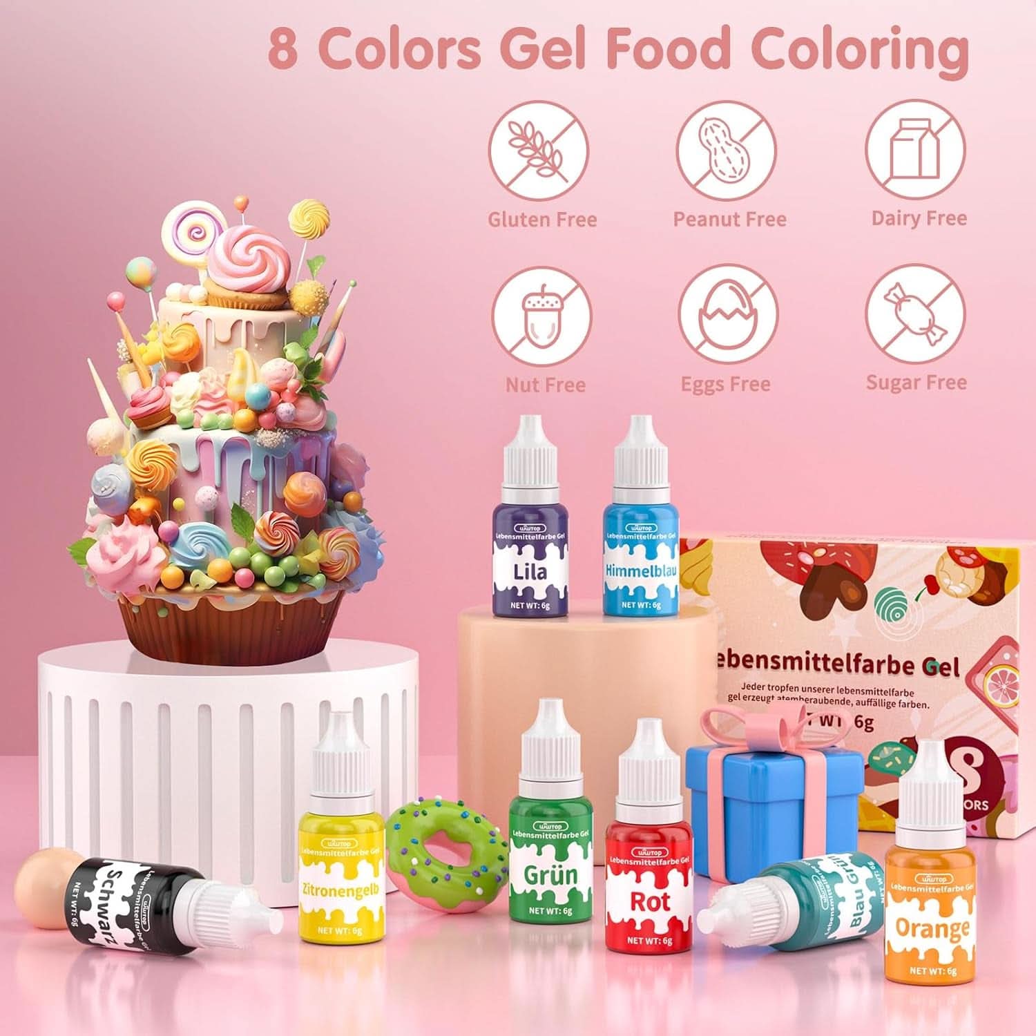 Coloranti alimentari gel, 6 grame sau 10 grame Naty Shop