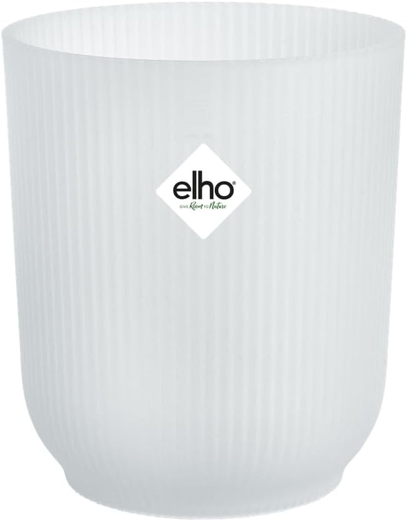 elho Vibes Fold Orchid High 12.5cm – Ghiveci pentru orhidee de interior – Ghivece de flori de interior – Plastic 100% reciclat – Alb/Alb mătăsos