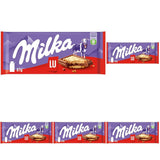 Milka LU – Ciocolată cu lapte alpină cu biscuiți LU crocanți – 87g