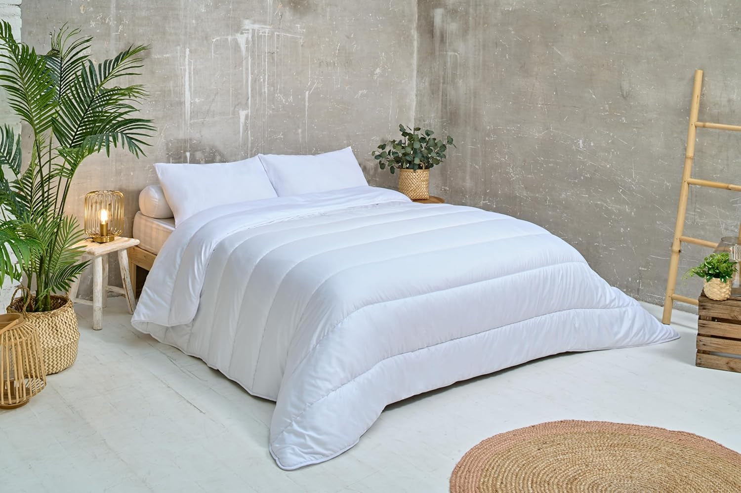 Bleu Câlin COUETTE MICROFIBRE KMF 45S, 240X260Cm, Poliester, Plapumă, Pătură, Alb, Iarnă Plapumi si pilote Naty Shop 200 X 200 Cm