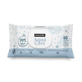 Șervețele umede Suavinex Aqua Care pentru bebeluși, 60 de unități, șervețele demachiante 99% apă, fibre de origine vegetală, cu aloe vera, fără parfum și alcool, testate dermatologic, potrivite pentru pielea sensibilă