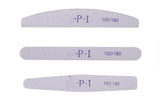 Set de 3 pile de unghii, pile de unghii pentru unghii cu gel, accesorii pentru unghii cu gel rezistente la uzură și lavabile, pilă de unghii profesională 100/180 cu 3 forme, albă