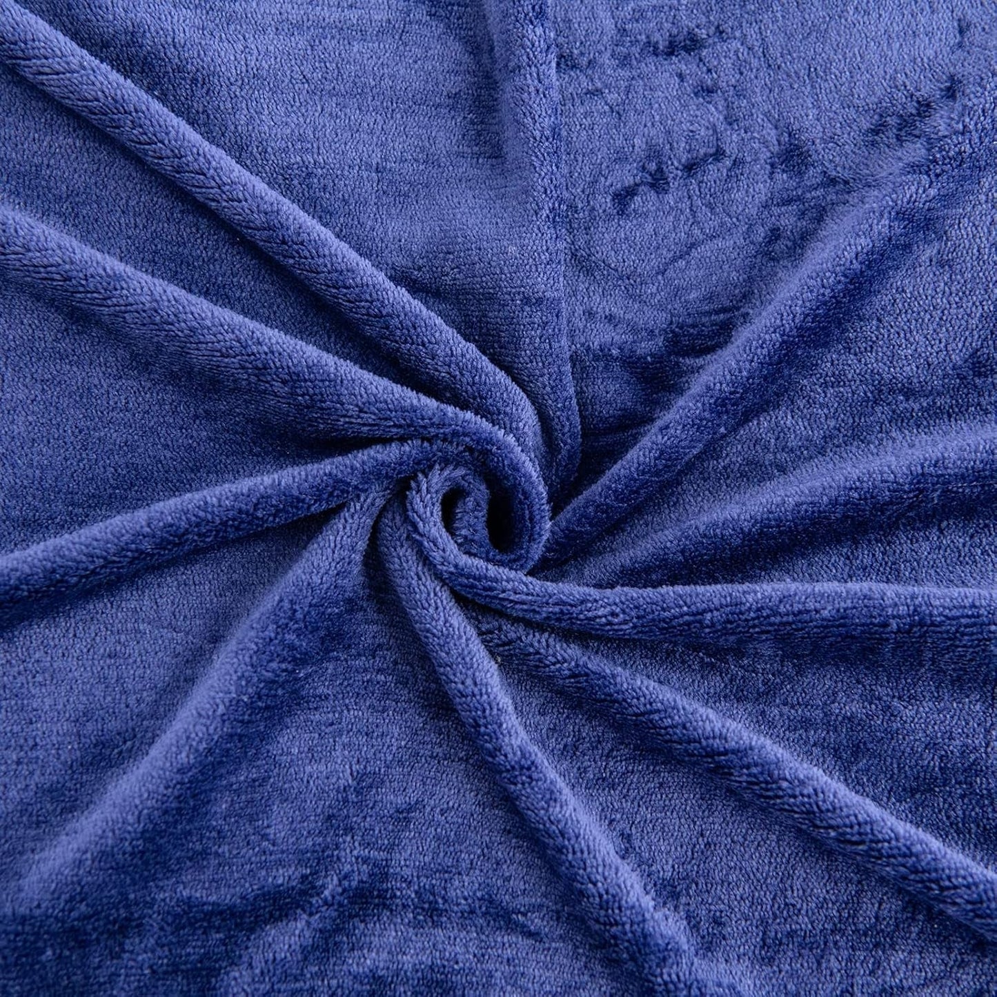 Kono Sherpa fleece throw blanket, 150 X 200 Cm, Soft, Cosy, Fluffy, Reversible, Microfibre, pături fixe pentru pat, canapea, canapea (Albastru marin, dublu/double) Paturi si Cuverturi Besuche den KONO-Store