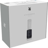 WMF Küchenminis Smoothie-To-Go, Mini Standmixer Mit Zwei Mix-/Trinkbehältern 0,6L, Mixer Hochleistungsmixer 300 W, Edelstahl Matt, Schwarz Bucatarie Naty Shop