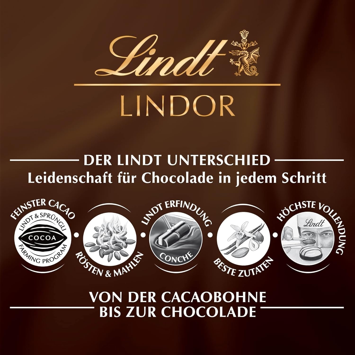 Lindt Chocolate | LINDOR Cornet Caramel Sărat | 500g | 38 Bile de Ciocolată cu Lapte cu Umplutură de Caramel Sărat | Cadou de Ciocolată