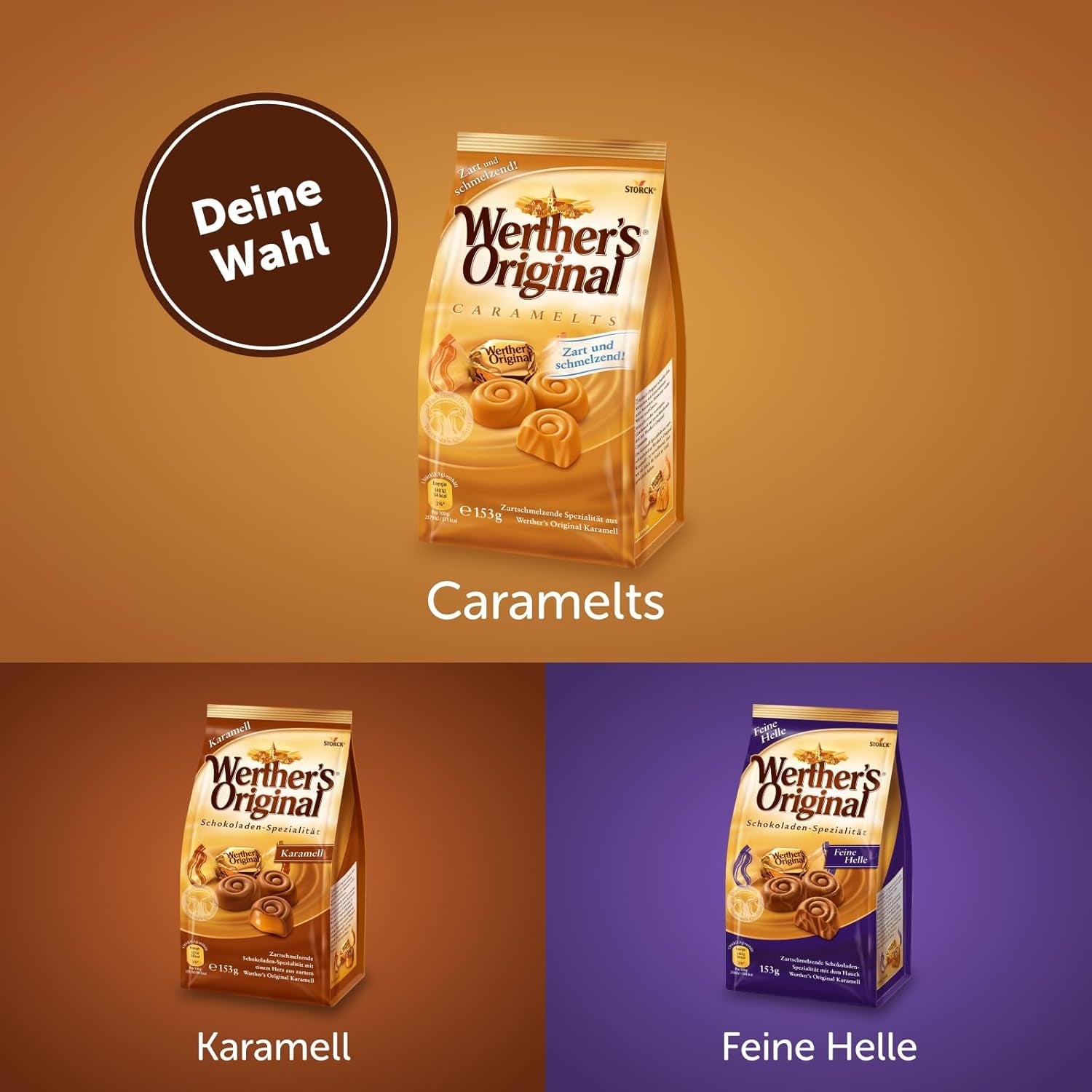 Carameluri – 2 x 7 x 153g (14 x 153g) – Dulciuri caramelizate care se topesc în gură