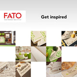 Fato - Șervețele de hârtie de unică folosință naturale pliate 4 ori, ecologice, pachet de 40 de șervețele, mărimea 38X38, 2 straturi, 100% hârtie reciclată