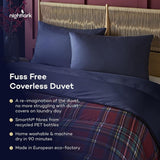 Set plapumă și față de pernă Night Lark, 10,5 tog, pat single, tartan roșu clasic, lenjerie de pat de lux, hipoalergenică, lavabilă la mașină Plapumi si pilote Naty Shop