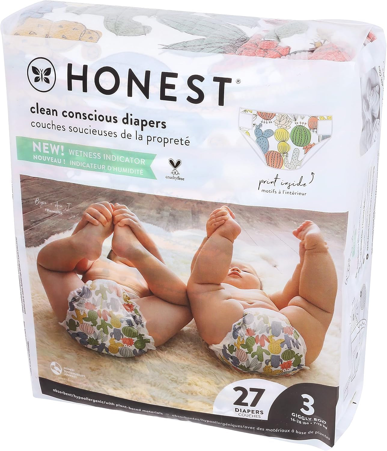 – scutece de unică folosință ecologice și de înaltă calitate, Pandas, mărimea 3 (7,3–12,7 kg), 27 bucăți
