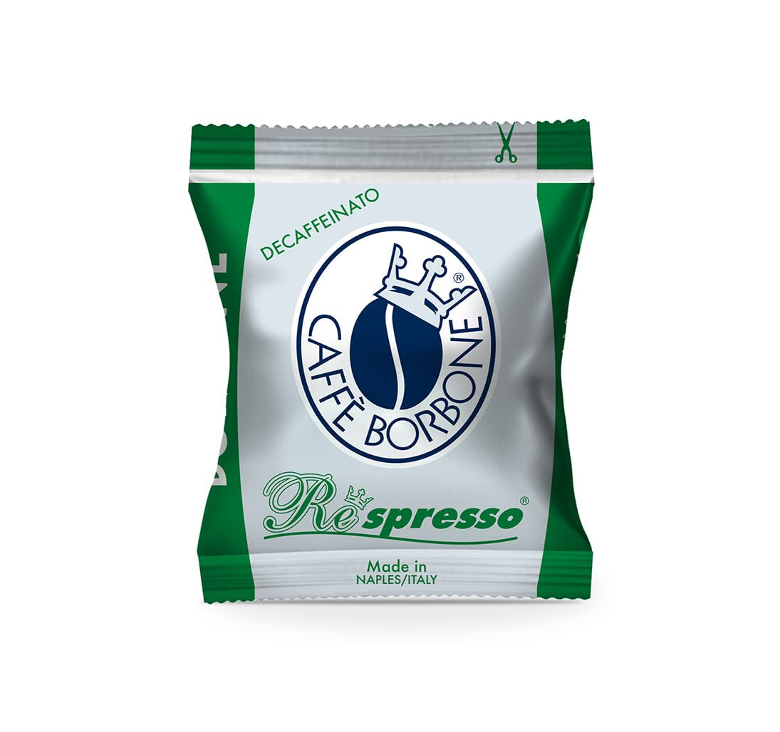 Caffè Borbone Kaffee Kapseln Respresso, Blaue Mischung, 100 stück & Kaffee Kapseln Respresso, Entkoffeinierte Dek Mischung - 100 stück - Kompatibel mit Häuslichen Kaffeemaschinen Nespresso®*