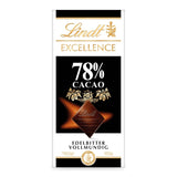 Lindt Excellence 78 La Suta Cacao Baton - Intensitate Cacao Persistenta Baton Vegan 100g Cadou Ideal