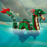 LEGO Creator 3In1 Green Dragon - Jucărie - Convertibil în șarpe de mare sau Phoenix - Jucărie de construit cu animale pentru copii - Cadou pentru băieți și fete de la 9 ani 31161 Seturi de constructie Besuche den LEGO-Store
