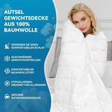 Pătură ponderată 7Kg 135X200Cm, pătură ponderată fabricată din bumbac 100%, pătură ponderată pentru adulți pentru somn profund, pătură grea, pătură de terapie antistres, pătură de relaxare Paturi si Cuverturi Besuche den Autsel-Store