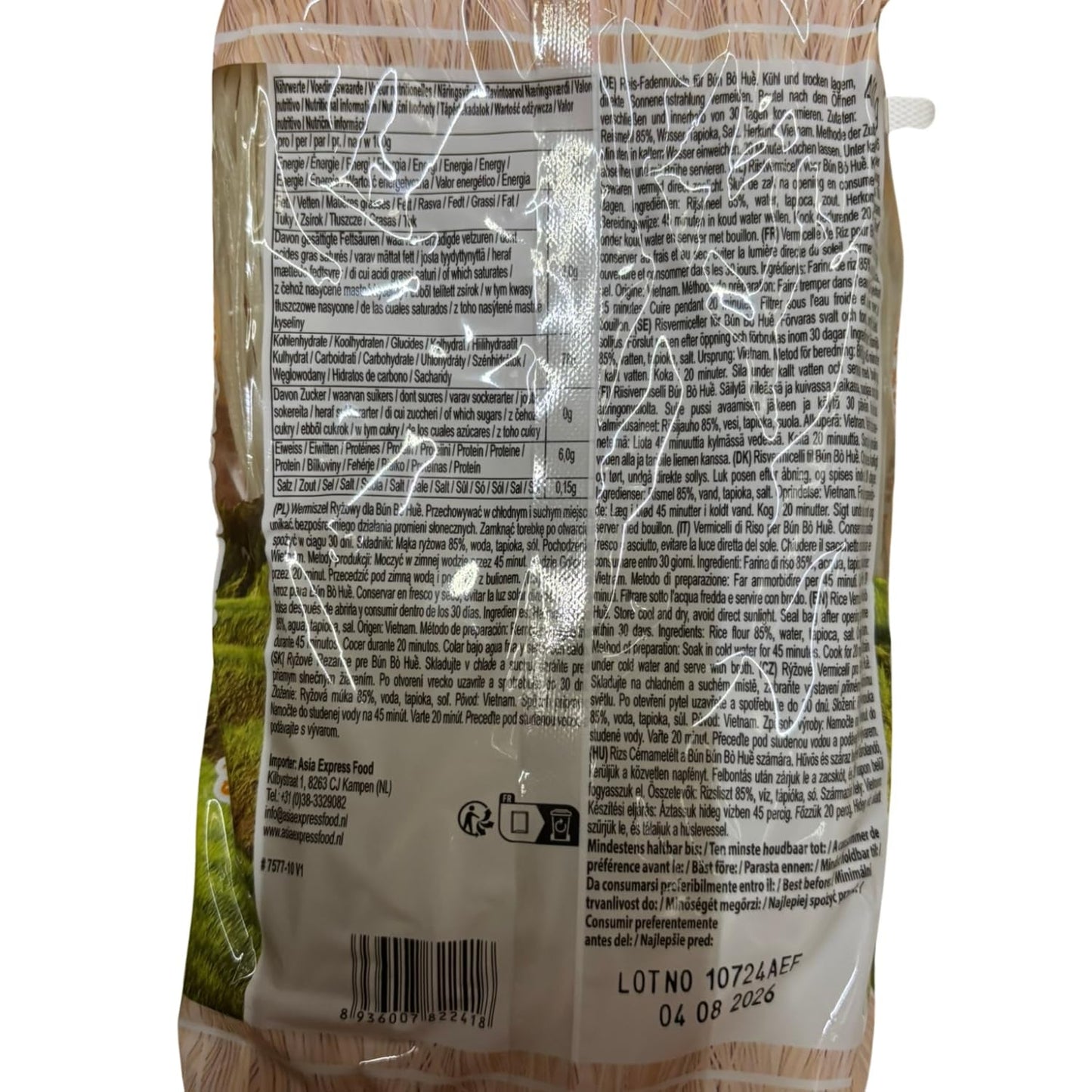 BAMBOO TREE - Tăiței de orez Bun Bo Hue - (1 X 400 G)
