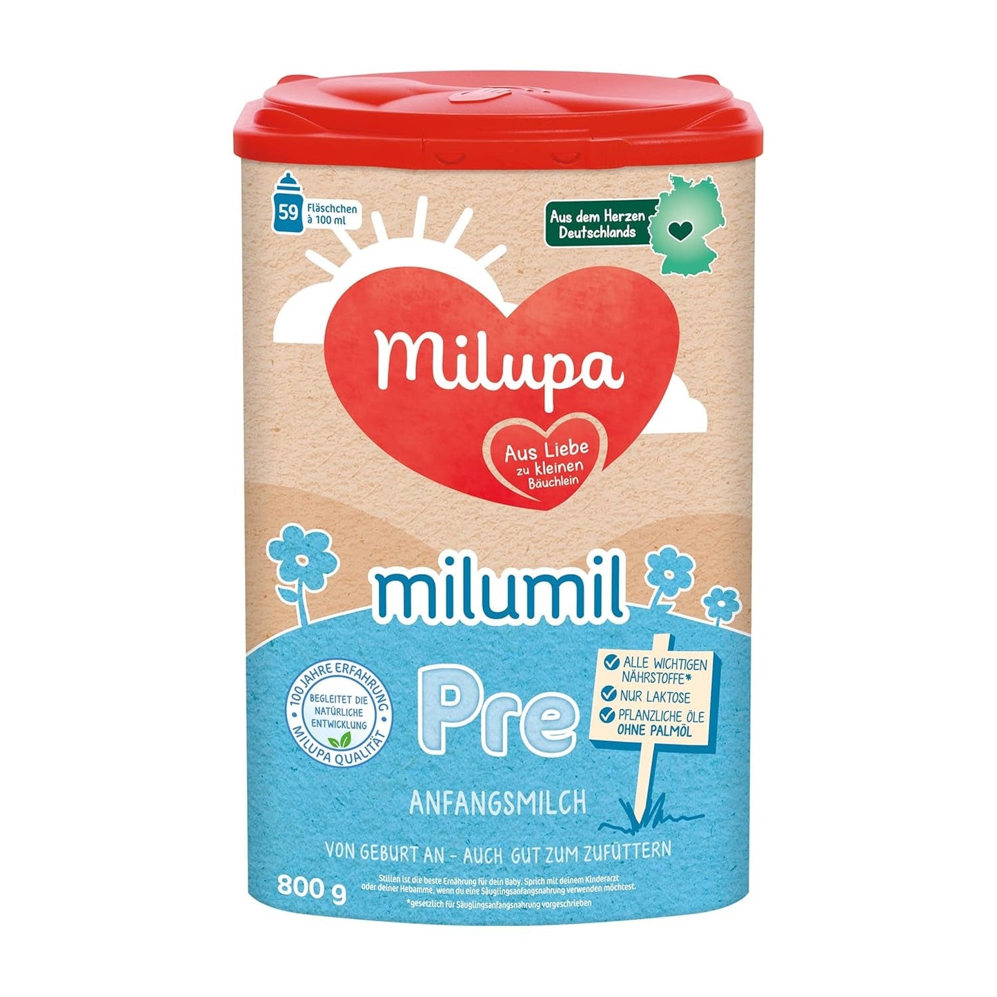 Milumil Milupa Lapte praf pentru bebeluși, primul lapte de la naștere, 800 g