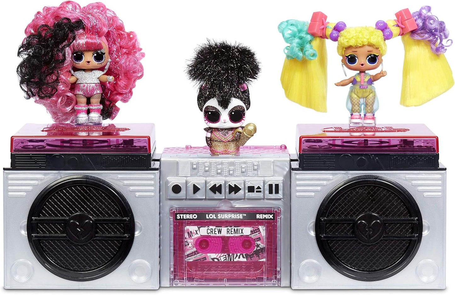 Surpriză L.O.L.! 566977E7C Remix hair flip dolls - Articol de colecție - 15 surprize - Cu capac de păr, accesorii și muzică Papusi Naty Shop Remix Animale de companie