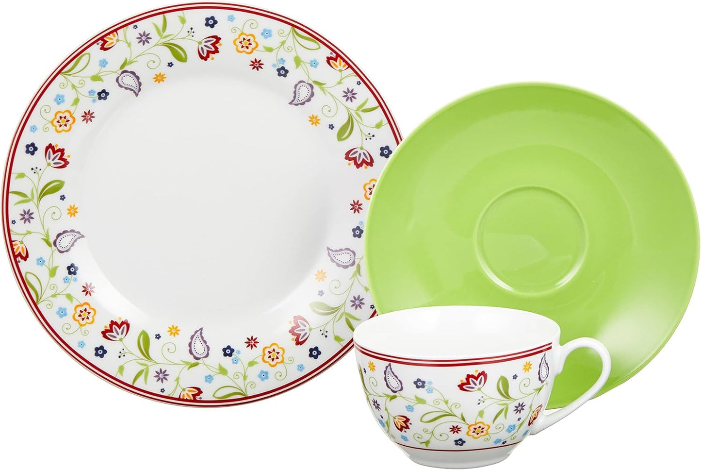 Serviciu de cafea Ritzenhoff & Breker Doppio Shanti, 12 piese, veselă din porțelan, verde