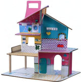 Olivia'S Little World 360 Casă de păpuși din lemn pentru copii Păpuși de 3,5" și 12 accesorii Multicolor TD-13260C Casute de papusi Naty Shop
