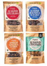 Set de 4 bucăți Organic Bites - Migdale cu scorțișoară/Migdale cu scorțișoară în ciocolată neagră belgiană/Fără zahăr adăugat, fără îndulcitori/VEGAN ȘI COMERȚ ECHITABIL / 4 x 85g