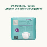 Scutece Bambo Nature pentru bebeluși, mărimea 0 (1-3 kg), 144 buc., cutie lunară | Scutece premium cu protecție îmbunătățită împotriva scurgerilor | Confort și libertate supreme pentru nou-născuți | Scutece testate dermatologic