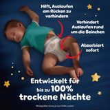 Scutecele Pampers Night Pants mărimea 6, 138 de bucăți, 13kg-19kg, oferă protecție suplimentară pentru întreaga noapte.