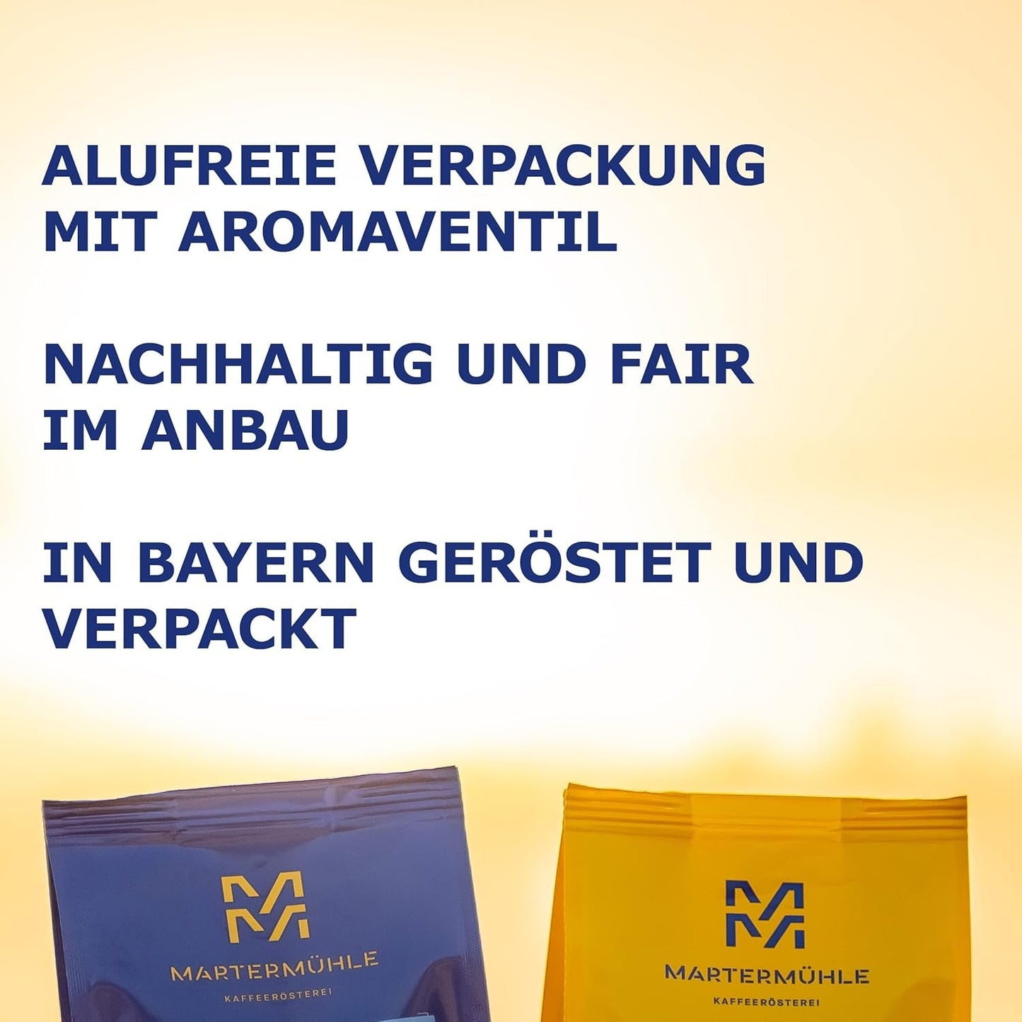 Set mostre boabe de cafea organică Martermühle 3x250g tărie ușoară/medie I Arabica I Boabe întregi de cafea organică prăjite ușor, aciditate scăzută (68/74/426)
