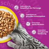 Hrană umedă Whiskas 7+ pentru pisici, selecție de păsări de curte în sos, 24 x 85 g (2 pachete) – Hrană umedă de înaltă calitate, de la 7 ani, în pliculețe cu 48 de porții