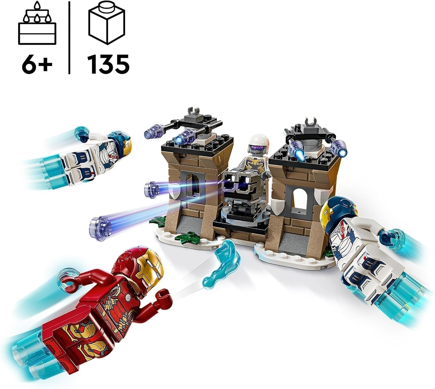 LEGO Marvel Iron Man & Iron Legion Vs. Hydra Soldier, Avengers Building Toy, Creative Playset pentru copii și fanii supereroilor, cadou pentru băieți și fete de la 6 ani 76288 Seturi de constructie Besuche den LEGO-Store