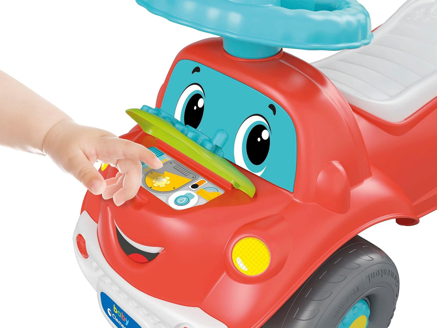 Clementoni - 17747 - Nicolò Go Go 3 în 1 - Mașină de echitație, vorbitor electronic de învățare, primii pași, lumini și sunete, joc pentru copii de 1 an - Made in Italy Jucarii Bebe Naty Shop