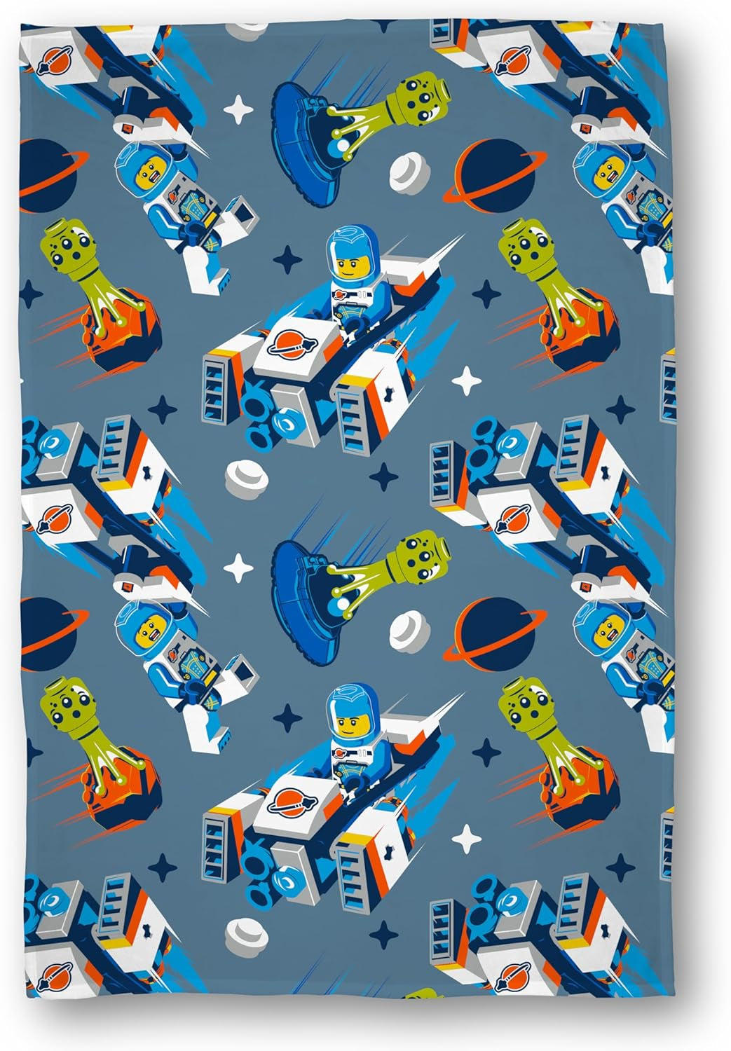 Character World Official Lego® City Fleece Blanket, Super Soft, Warm Blue Throw, Cityspace Design, Perfect pentru dormitoare, camping și dormit, 100 X 150 Cm Paturi si Cuverturi Besuche den Character World-Store Multicolor 100 X 150 Cm