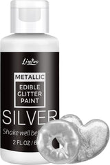 Sclipici comestibil lichid - 6 culori metalice, pudră sclipici comestibilă lichidă pentru decorarea torturilor, copt, macaroane - colorant alimentar metalic, culori sclipici pentru fursecuri, fondant, prăjituri, brioșe