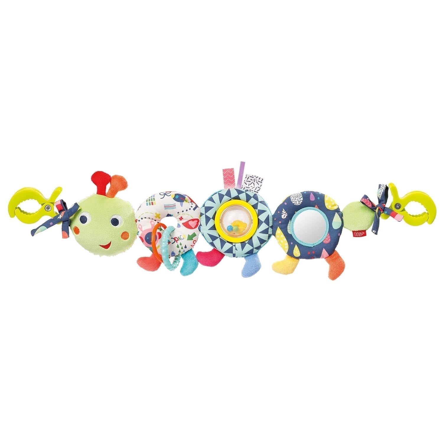 Fehn lanț mobil pentru copii Panda Baby Mobile - lanț mobil pentru copii cu figuri drăguțe - jucărie pentru copii pentru agățare flexibilă - jucărie pentru cărucior pentru bebeluși și copii mici de la 0+ luni Jucarii Bebe Naty Shop Caterpillar