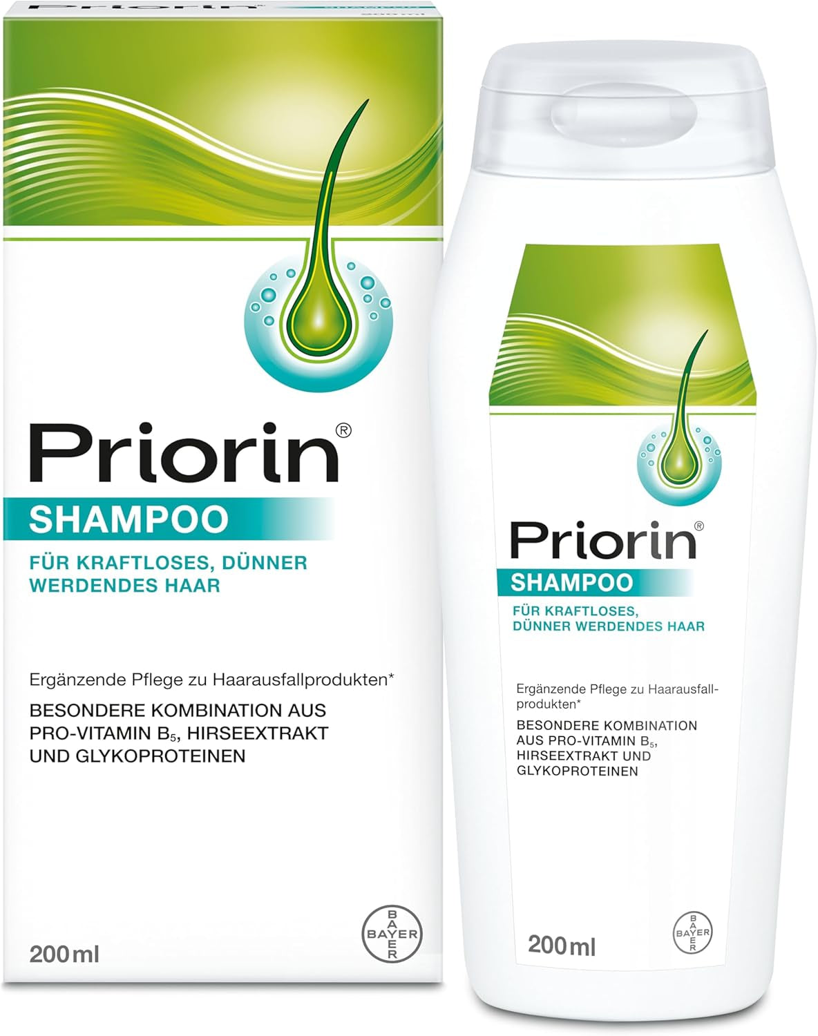 Priorin Shampoo - șampon de păr pentru întărirea părului - îngrijire suplimentară pentru părul slab, subțire - fără parabeni și coloranți - 1 x 200 ml Ingrijirea parului Naty Shop Titlu implicit